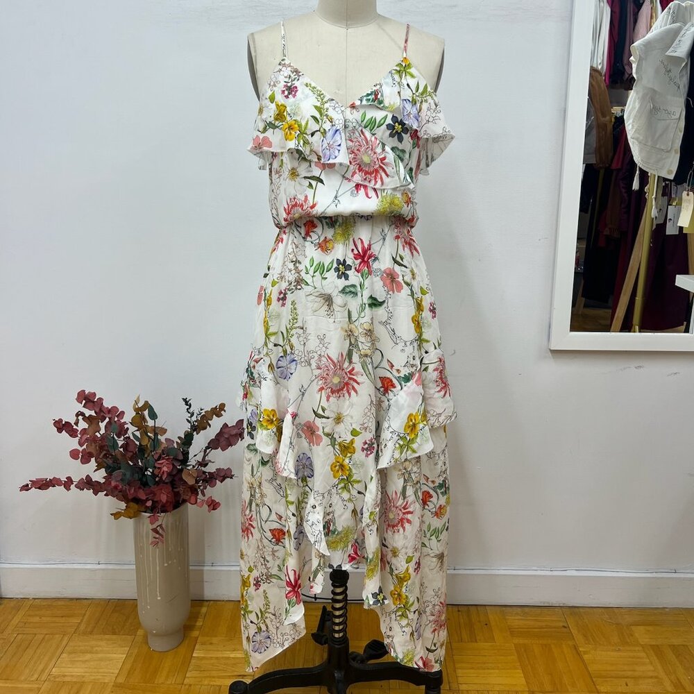 Parker Floral Ruffle Midi Dress